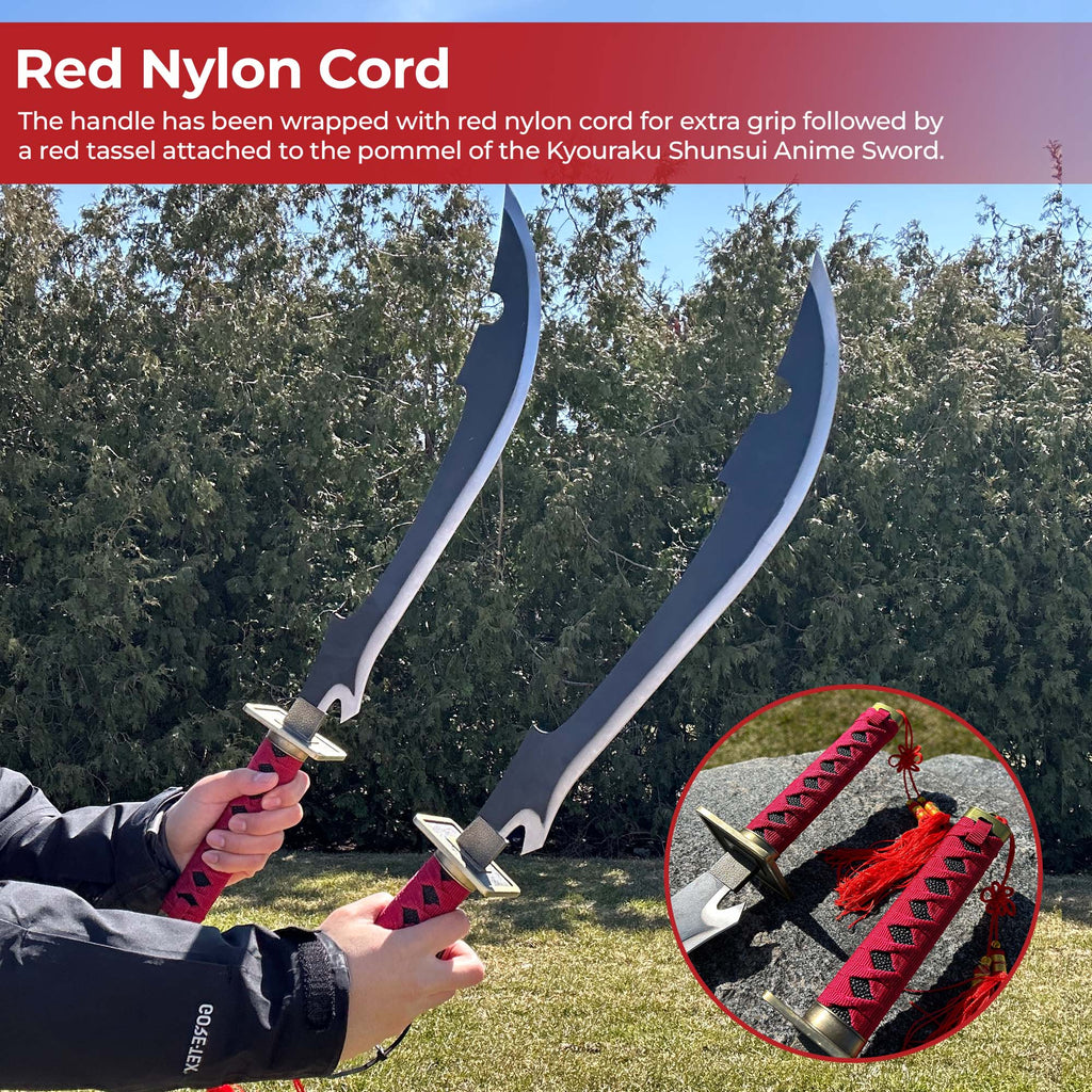 Japanese Scimitar Anime Kyouraku Shunsui Twin Sword Set