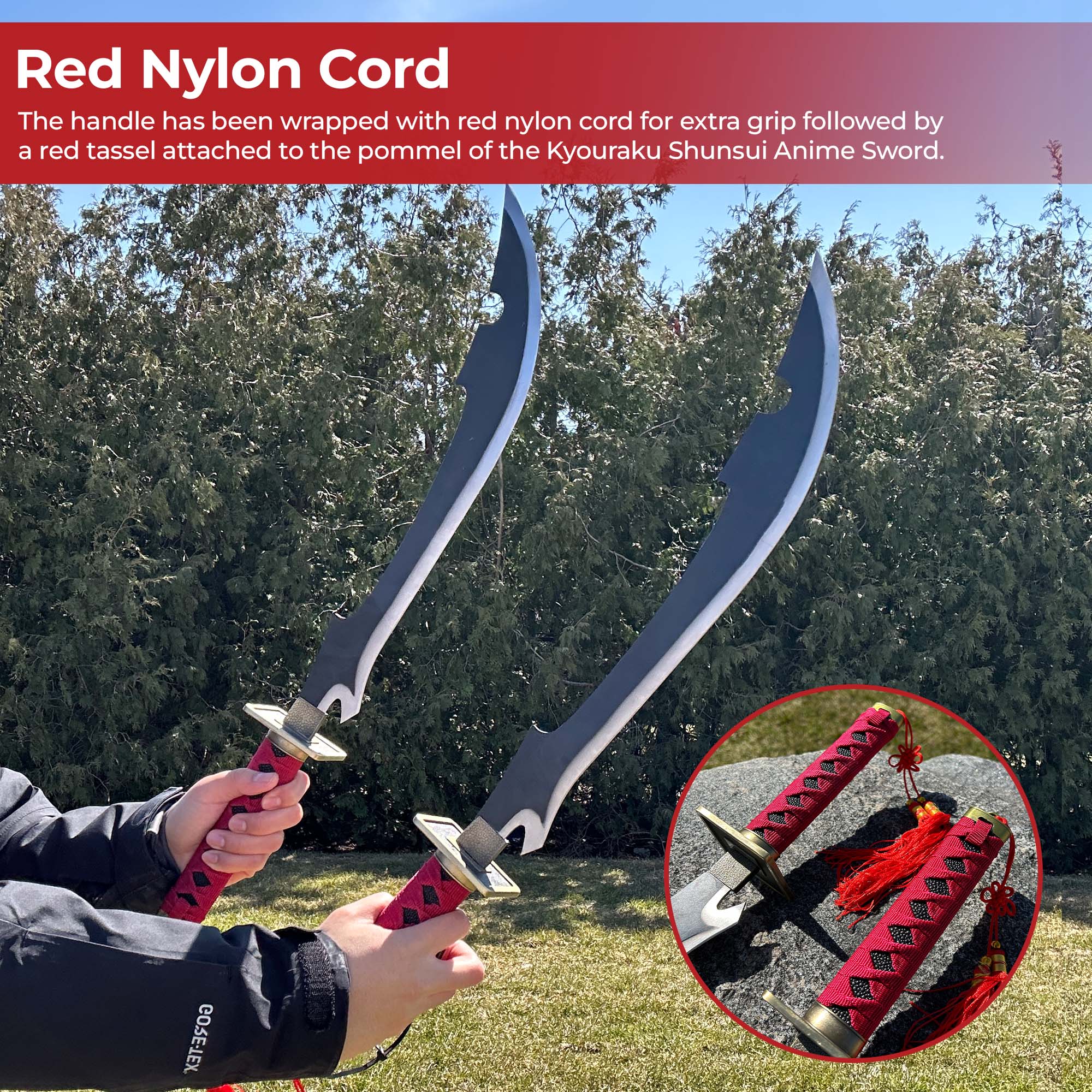 Japanese Scimitar Anime Kyouraku Shunsui Twin Sword Set